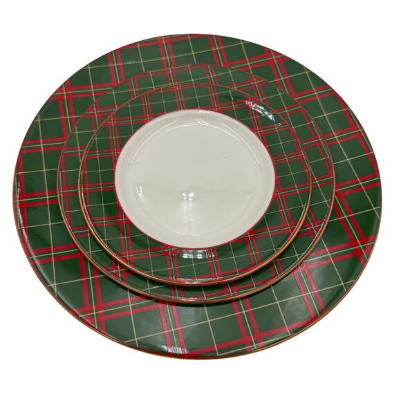 Vintage Saucers (4) Tartan Plaid by Royal Doulton Set of 4 - Picture 2 of 12